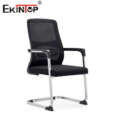 Black Mid Back Modern Mesh Backrest Office Chair With Wheels And Armrests
