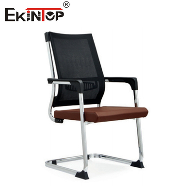 Customizable Mesh Office Chair With Fabric Material And Metal Legs