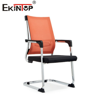 Customizable Mesh Office Chair With Fabric Material And Metal Legs
