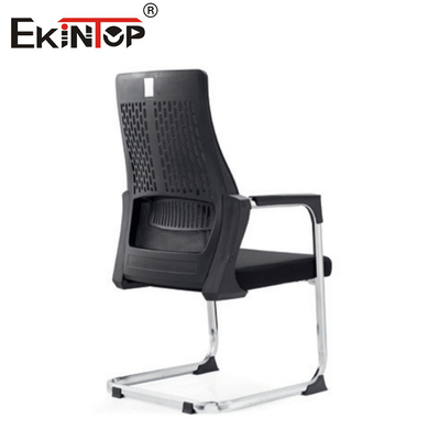 Black Mid Back Curved Shape Mesh Office Chair With Armrests For Work
