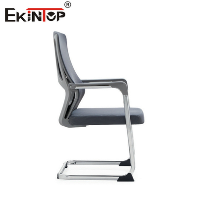 Mid Back Black Office Chair With Mesh Backrest And Metal Frame