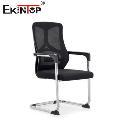 Black High Back Mesh Office Chair With Adjustable Headrest Height Rotation