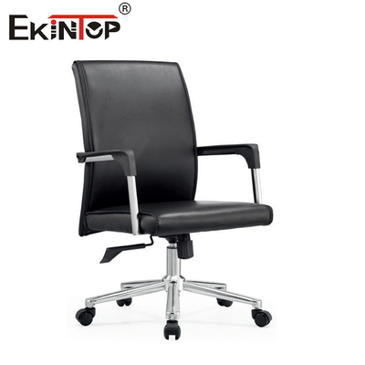Mid Back Synthetic Leather Office Chair With Armrests Customizable