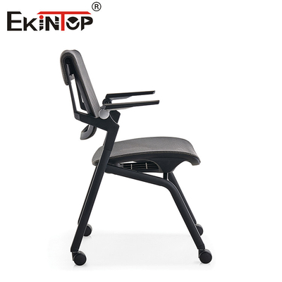 Foldable Training Chair In Black With Mesh Material Modern Style