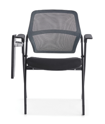 Black Folding Training Chair Office Chair With Armrests In Modern Style