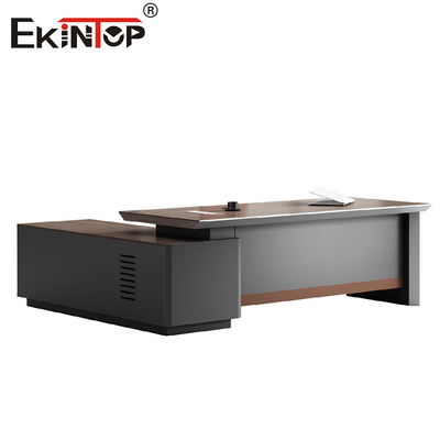 Wooden Executive Office Desk In Industrial Style Computer Desk
