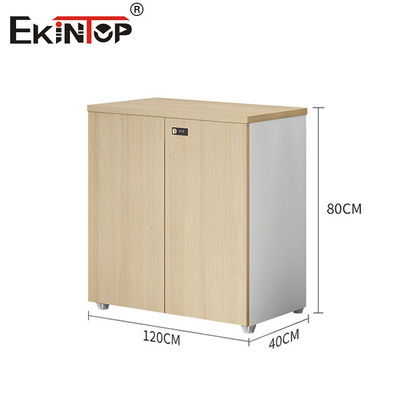 Wooden Small Bookcase File Cabinet in Walnut Color with Modern Style