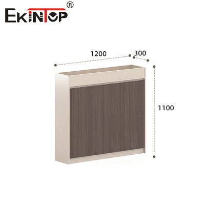 Wooden Filing Cabinet In Rustic Style With Storage Space For Office