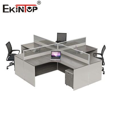 Modular Office Workstation Commercial Style Customizable With Wood Material