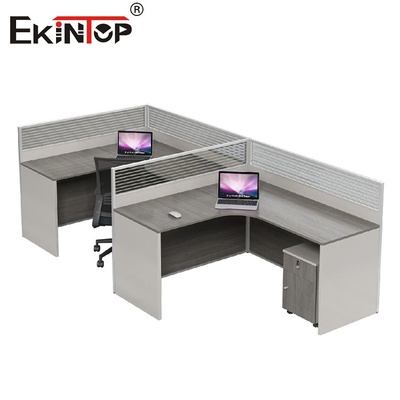 Modular Office Workstation Commercial Style Customizable With Wood Material