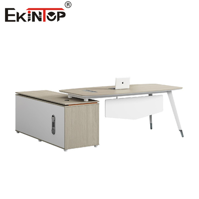 L Shape Office Desk Table Executive Modern Desks with Storage Cabinet