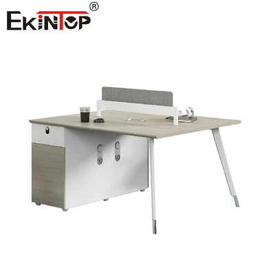 Modern Style Design 4 Person Staff Workstation With Storage Cabinet Customizable