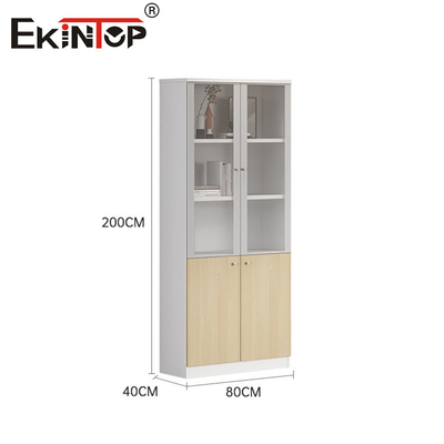 Wooden Storage Cabinet With Glass Doors Filing Cabinet Commercial Style