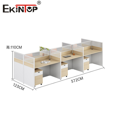 Modern Style Modular Workstation With Wood Material Storage Cabinet