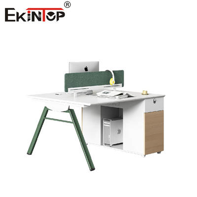 Modern Workstations With Privacy Screens And Storage Cabinets