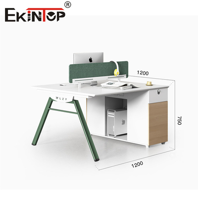 Modern Workstations With Privacy Screens And Storage Cabinets