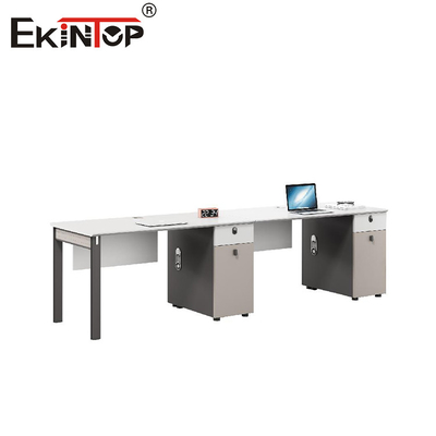 Modular Contemporary-Style Multi-Seat Office Workstation With Privacy Screens