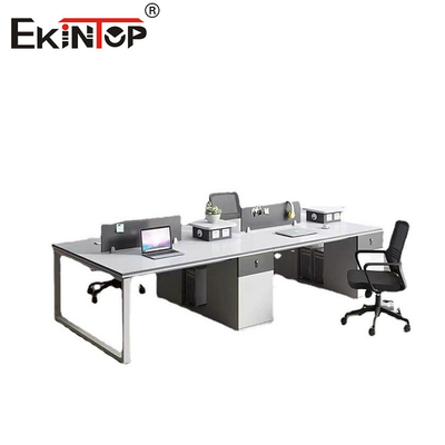 Low-Cost Industrial Style Employee Office Workstation With Screen Storage Cabinet