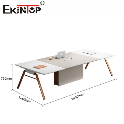 Modern Aluminum Alloy Legs Conference Table For 6 Person Meeting Table