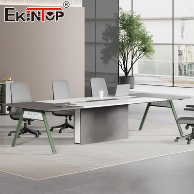 Office Furniture Metal Legs Wooden Desktop In Modern Style Manufacturer
