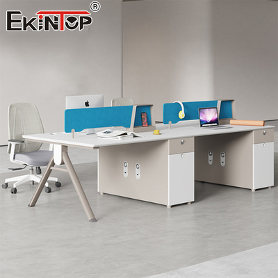 Modular 4-Person Employee Workstation Office Furniture Factory