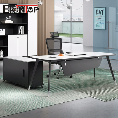 Modern Wood Office Desk Managers Desk Computer Desk Industrial Style