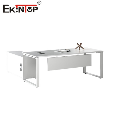 Executive Office Desk With Metal Legs Minimalist Style Furniture