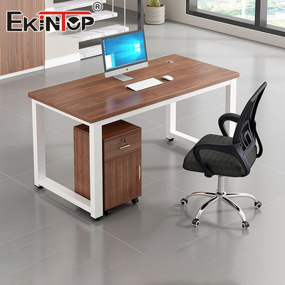 Wood Iron Office Desk Furniture Set Office Reception Furniture