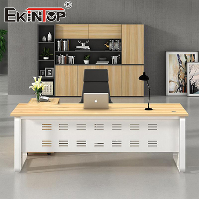 Walnut Sturdy Wood Office Desk Manager Desk Designer Desk For Office