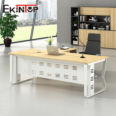 Wooden Material Employee Office Desk Modern Style Solid Oak Desk