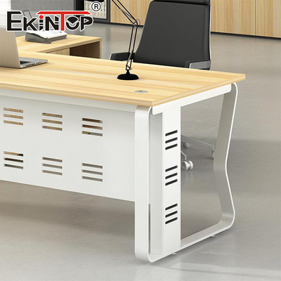 Wooden Material Employee Office Desk Modern Style Solid Oak Desk