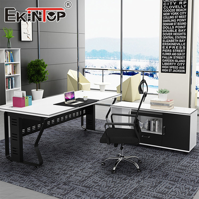 Business Furniture Factory Price Sturdy Wood Material Office Desk Wood Corner Desk