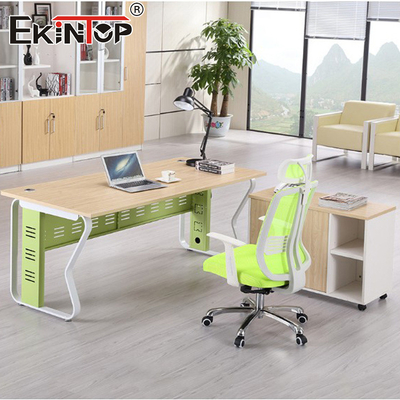Walnut Manager Executive Office Desk Modern Style Wood Corner Desk