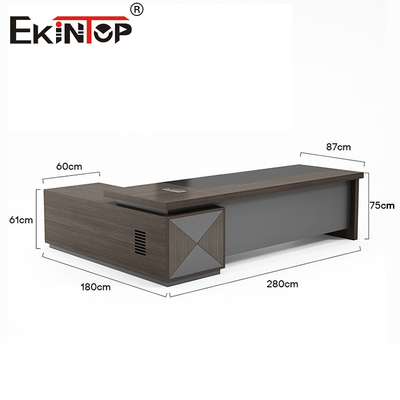 Commercial Furniture Factory Custom L-Shaped Office Desks Large Desk With Drawers