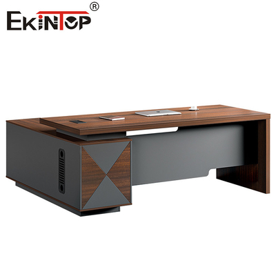 Modern Wooden Office Desk Workstation Table Large Desk With Drawers