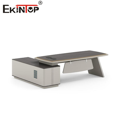 L-shaped Office Desk with Storage Cabinet Modern Design Bespoke Desk