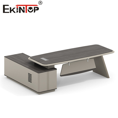 L-shaped Office Desk with Storage Cabinet Modern Design Bespoke Desk