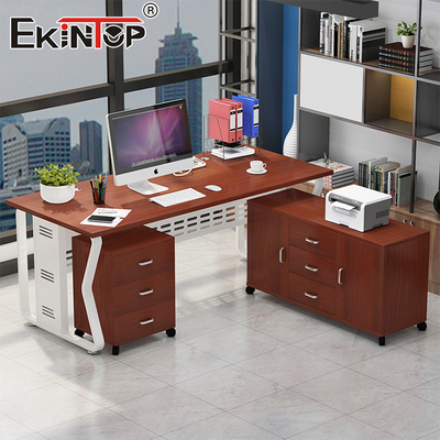 Classic Design Wooden Bespoke Desk Office Desk with Metal Frame