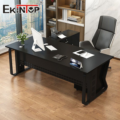 White Home Office Desk Modern Style Wooden Material Bespoke Desk