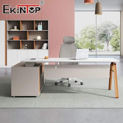 Modern Style Office Desk Customizable Wood Material Acacia Wood Desk