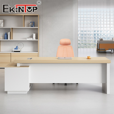 L-shaped Solid Wood Style Office Desk All Modern Desk Customization Office Space