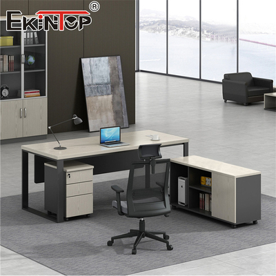 Walnut Industrial Style Manager Office Desk General Commercial Furniture