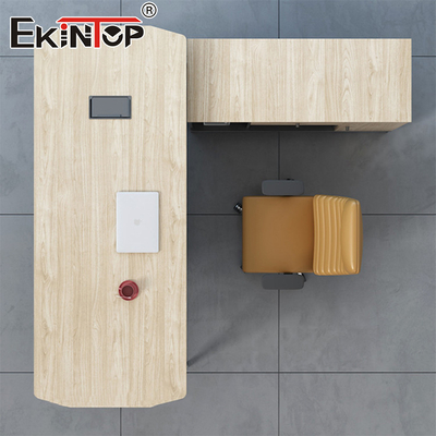 New Design L-Shaped Office Desk Metal Legs Executive Desk with Drawers