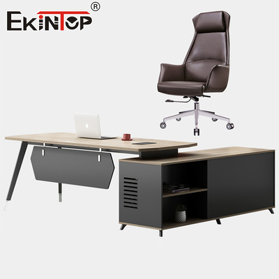 Wooden Commercial Furniture Executive Desk with Drawers Office Desk Factory