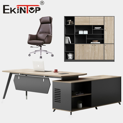 Wooden Commercial Furniture Executive Desk with Drawers Office Desk Factory