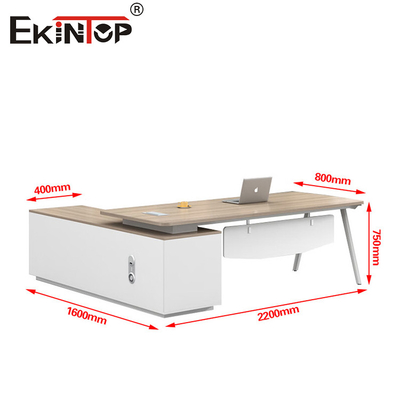 Industrial Style Office Desk Custom Made Desk with Wooden Materials