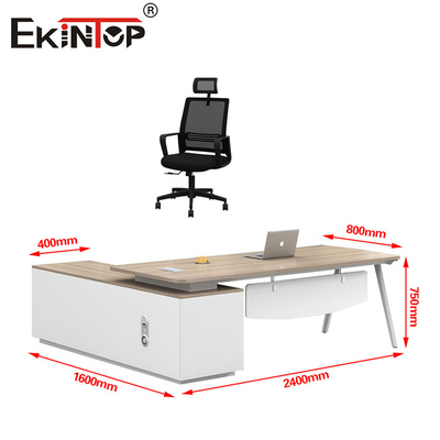 Industrial Style Office Desk Custom Made Desk with Wooden Materials