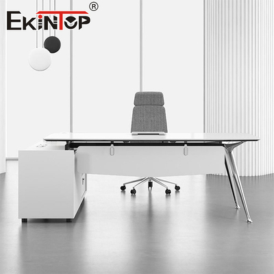 Minimalist Design White Office Desk Office Space Set Custom Made