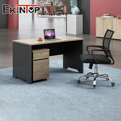 Office Desk With Side Cabinet Wood Material Modular Desk Furniture