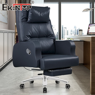 Custom Black High-Back Reclining Leather Office Chair Commercial Office Chairs